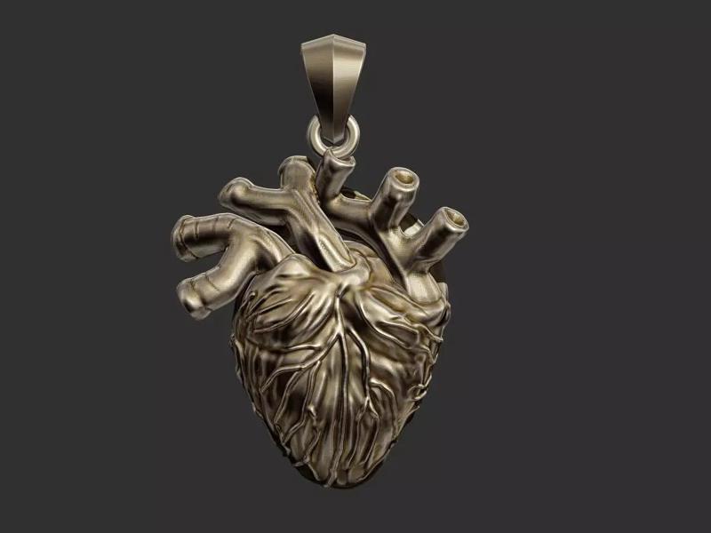 Realistic Heart Pendant
