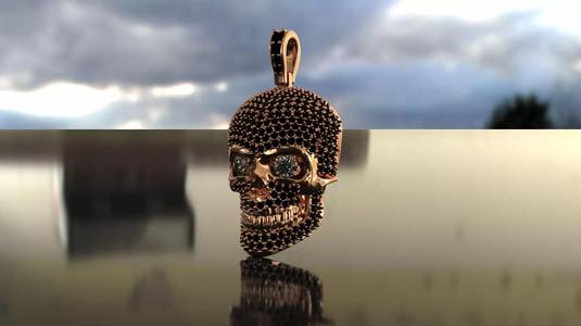 skull and stones