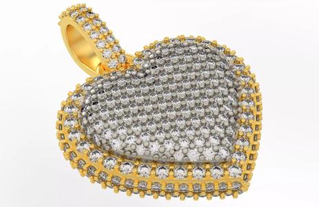 Heart Bubble Pendant Small Size