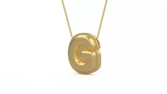 Model 1190 G Initial Letters Charm Balloon 20mm