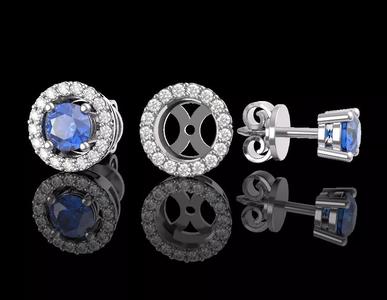 Transformer stud earrings 2 in 1