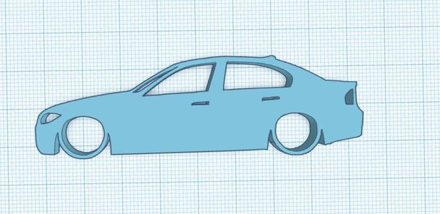 Bmw E90 3-Series 320i 330i 335i 320d Silhouette Keyring