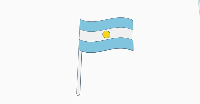 Argentina flag cake topper