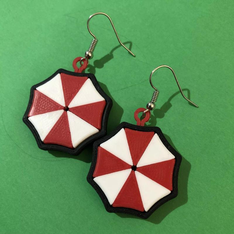 Umbrella Corporation Logo Earrings