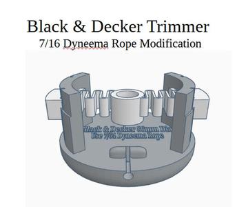 Black & Decker Trimmer Mod - uses 7/16 Dyneema Rope