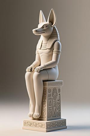 Anubis Statue – stylisierte ägyptische Figur
