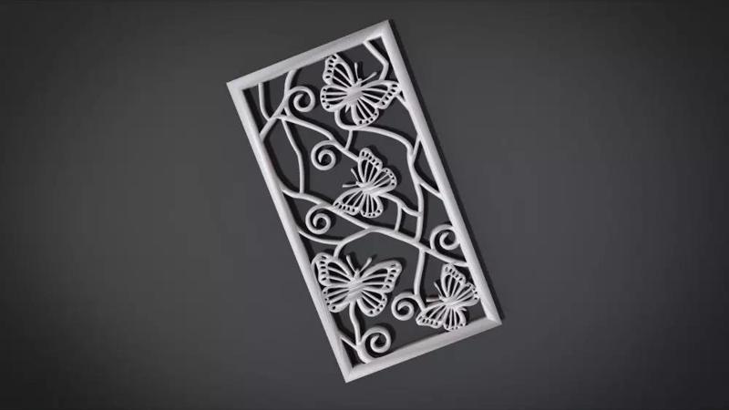 Window ventilation ornaments with Butterfly motifs