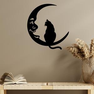 Cat on the Moon Wall Art Decor Design