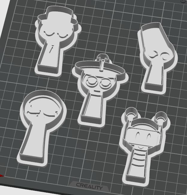 Sprunki pack 2 cookie cutters and cookie stamps