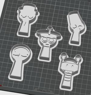 Sprunki pack 2 cookie cutters and cookie stamps