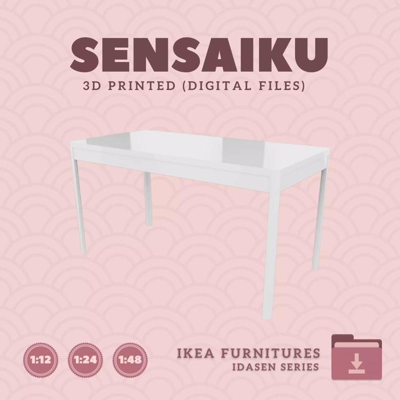 IDASEN Table for Miniature Dollhouse - IKEA - 3D Print