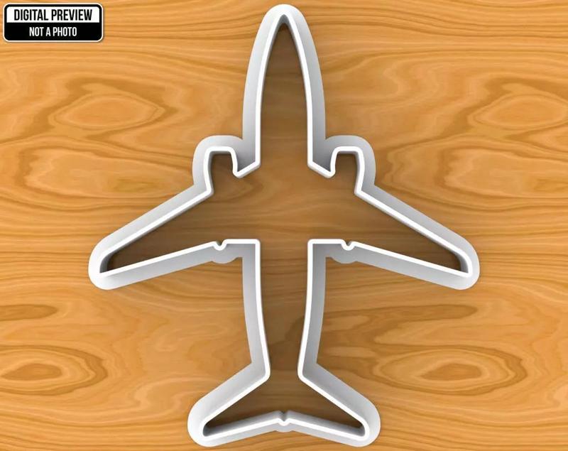 Boeing 737 Aircraft Dough Fondant Cookie Cutter