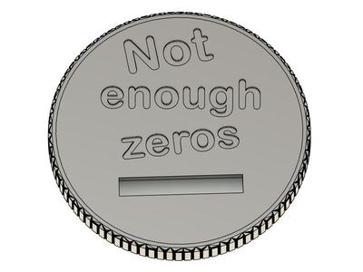 Monster Can Piggy Bank Lid - Not enough zeros