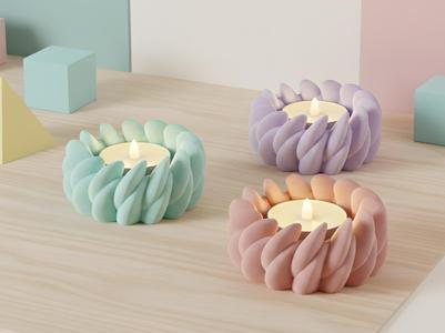 Twisted Tealight. Satisfying Modern Design Candle