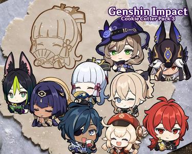 Genshin Impact Cookie Cutters Pack 3