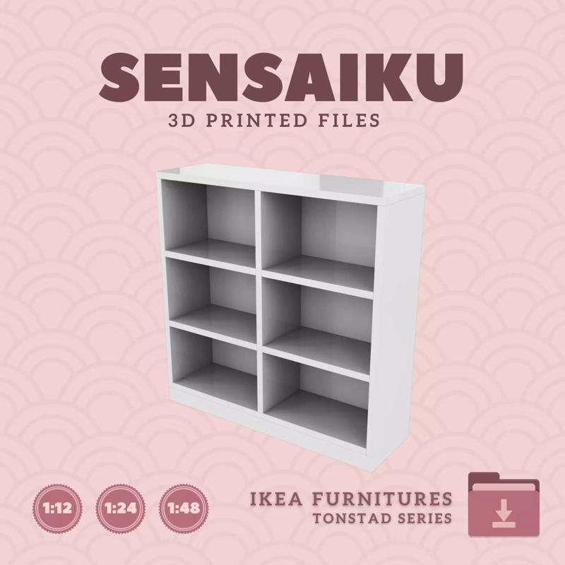 TONSTAD Shelving Unit for Mini Dollhouse - IKEA - 3D Print