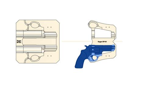 Ruger SP101 Revolver IWB Taco Holster Mold with TrimJigg