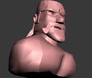 This is a burst model of a barbarian from the game "clash of clan".
