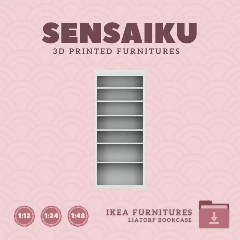 LIATORP Bookcase for Miniature Dollhouse IKEA 3D Print