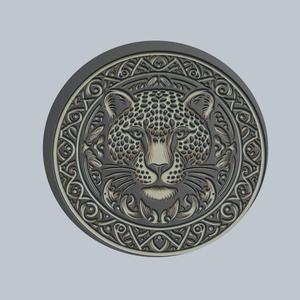Leopard Animal Medallion Leopard 3d Print Model