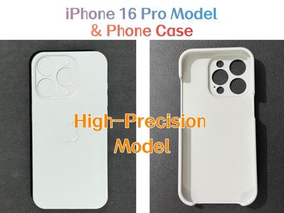 iPhone 16 Pro model and phone case with STEP