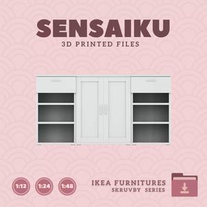 SKRUVBY Cabinet  and Bookshelf  for Dollhouse - IKEA - 3D Print