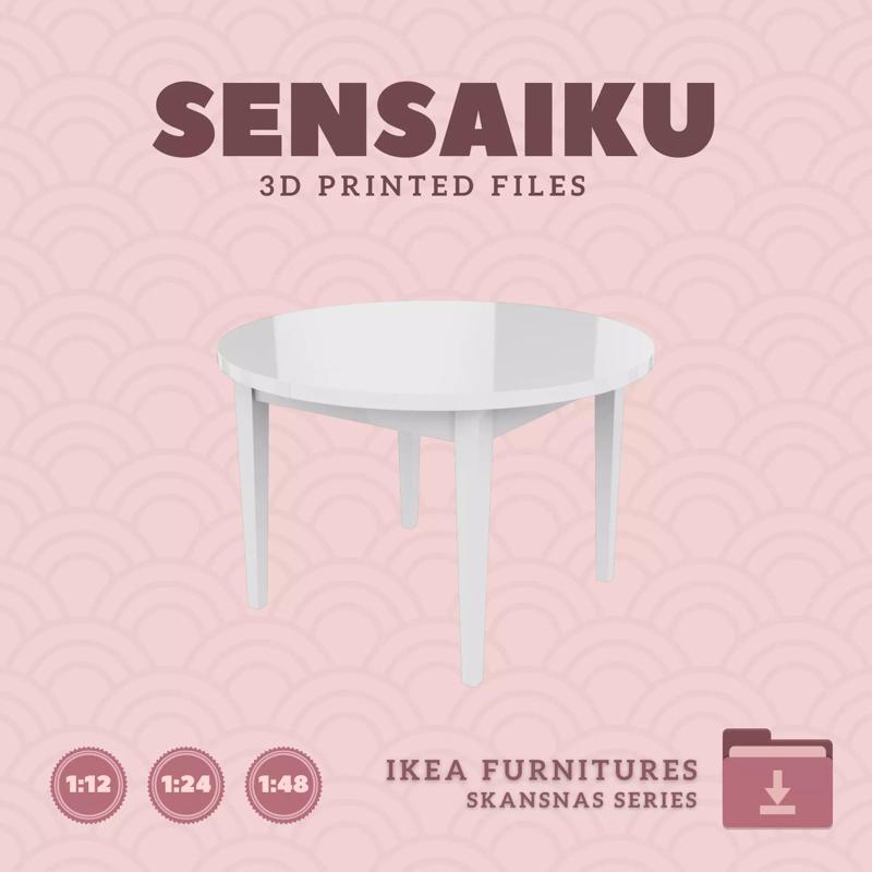 SKANSNAS Table 45 In for Miniature Dollhouse - IKEA - 3D Print