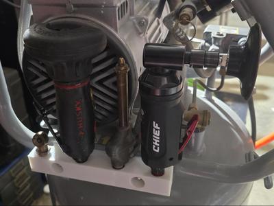 Tool holder for Fortress 26 gallon compressor.