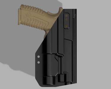 Springfield XDM 4.5 (HS SF19) & Streamlight TLR-1 OWB Duty Compression Mold