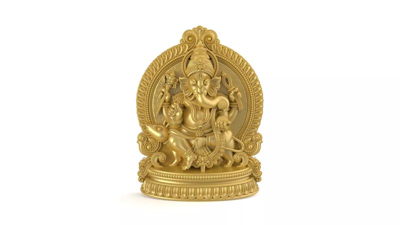 Ganesh-Ji 3D-Print-Model No6 -Jewelery Murti-
