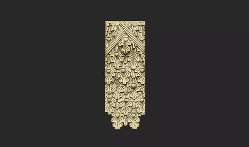Oak leave deco seed floral tree wood carving corbel