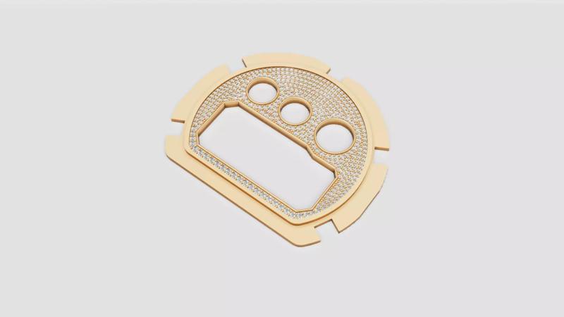 Dial with diamonds for G Shock DW 6900 Watch 3D print model