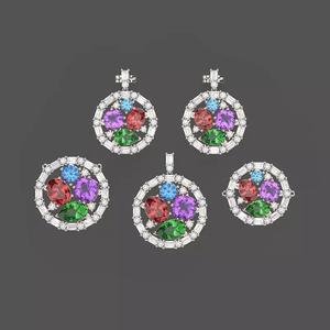 Sport Set in 3 Styles Necklace Pendant Earrings Bracelet