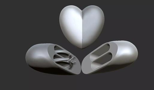 Heart shaped ring box