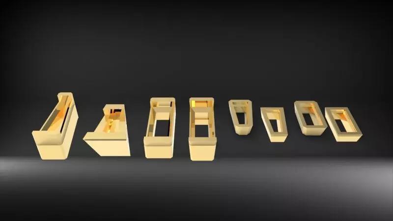 Various Baguette Heads Findings Earrings nose rings styles