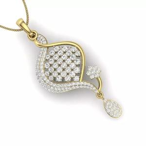 Solitaire pendant 3dm stl render detail