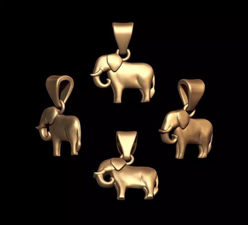 Minimalistic Elephant pendant