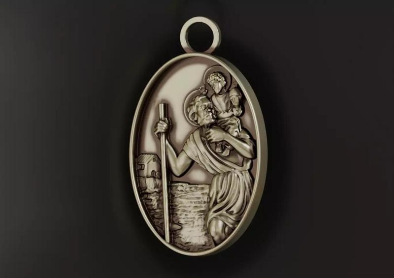 Saint Christopher pendant