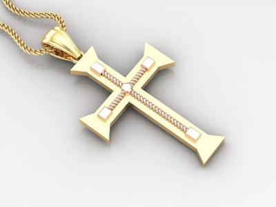 Jesus Christ Cross Pendant Print 4CP100