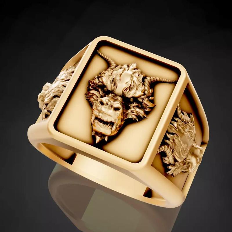 Dragon man ring  printable gold jewelry printable 3D model