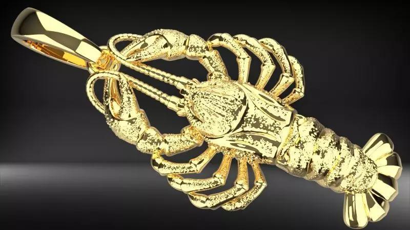 Lobster crayfish pendent Necklace Charm Jewelry