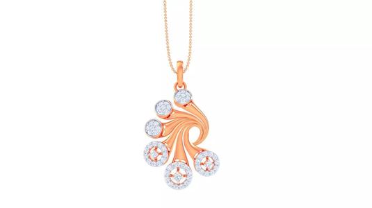 Flower High Jewelry Pendant Earrings Set 3dm stl obj mtl gltf