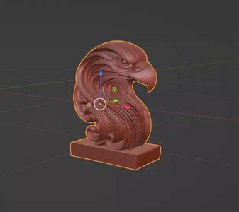 Minimalist Marble Eagle Sculpture