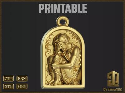 Sad Reflective Pendant