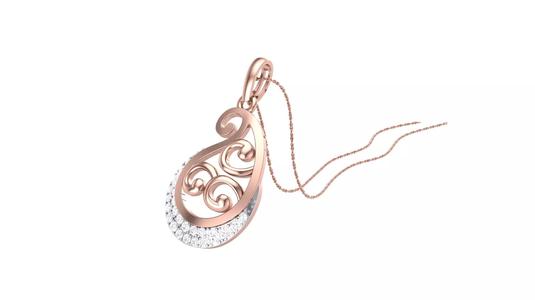 Dove shape diamond pendant