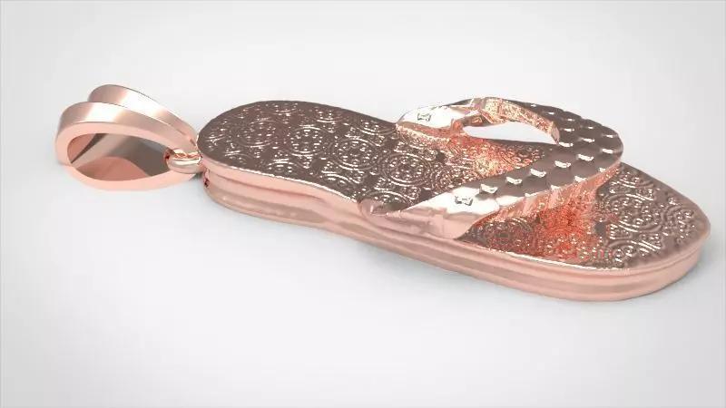 Hawaiian Flip Flop Sandals Necklace Charm Pendant Jewelry