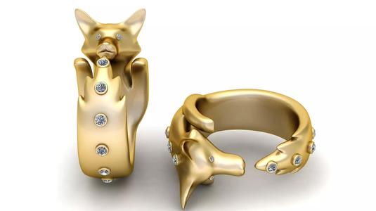 Fox Face Ring 3D Printable Model
