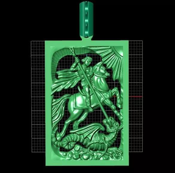 Orthodox male pendant St George the Victorious
