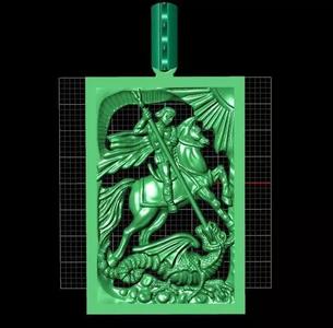 Orthodox male pendant St George the Victorious