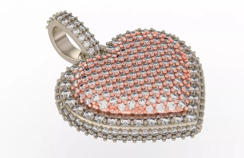 Heart Bubble Pendant Medium Size